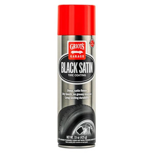 Griot's Garage Black Satin Tire Coating, Provides a Low-Gloss, Satin Finish, Non-Greasy, Long-Lasting, Quick-Drying, Easy-to- Use, No Mess, 10951, 15