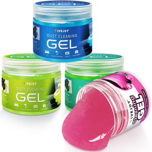 FiveJoy 4Pack Car Cleaning Gel, Car Putty for Cleaning for Cars Interior, Reusable & Durable Detailing Tools, Dust Clean Gel for Keyboard Vent Cleane