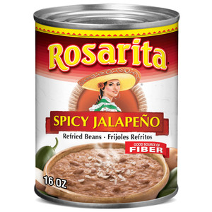 Rosarita Spicy Jalapeño Refried Beans, 16 oz