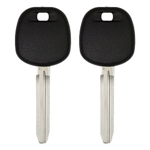 Keyless2Go Replacement for 2 New Uncut Transponder Ignition Car Key for Select Toyota Vehicles TOY44D-PT
