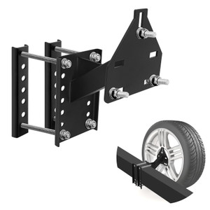 XZWMY Spare Tire Carrier, Boat Trailer Spare Tire Bracket, Spare Tire Mount Fits Most 4 & 5 & 6 & Lugs Wheels on 4", 4.5,4.75", 5", 5.5", 6", Bolt