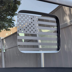 Zxiaochun Rear Middle Window American Flag Decal for Jeep Gladiator JT 2020 2021 2022 2023 2024-2026 Truck Back Center Sliding Window Glass USA Flag