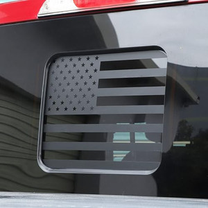 Zxiaochun Rear Middle Window American Flag Decal for Ford F150 F250 F350 2015-2021 2022 2023 2024 2025 2026 Back Center Sliding Window Glass USA Flag