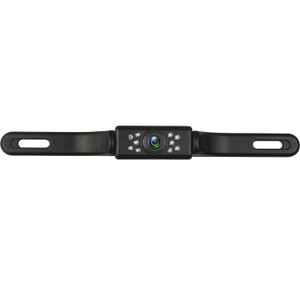 Car Backup Camera HD Night Vision Rear View Camera License Plate Camera with 9 LED Lights, Font & Rear Camera, Wide View Angle, IP69K Waterproof Reve