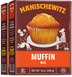 Manischewitz Muffin Mix, 12oz (2 Pack) Kosher including Passover, Easy Prep! Fun baking activity for the whole family!
