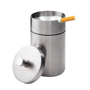 Stainless Steel Auto Ashtrays with Lid Car Ashtray Smell Proof Portable Smokeless Detachable Windproof Extinguished Butt Bucket Ash Tray for Car Cup