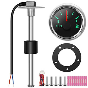 RUPSE Fuel Sender Unit Boat Fuel Tank Sending Unit Fuel Water Level Sensor Stainless Steel Fuel Sender and Fuel Gauge for Boat Car Truck RV (6.8"(175