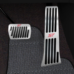 Hecotrax for Ford Explorer 2026 2025 2024 2023-2020 Aluminum Performance Pedals Set Non-Slip Accelerator and Brake Pedals Cover No Drill Brake Gas Ac