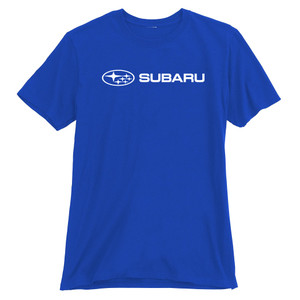 Subaru Genuine Official Basic Blue Tee T Shirt Impreza Sti WRX Ascent Legacy Outback Forester BRZ Crosstrek New OEM Racing (Large)