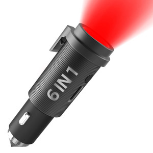 Car Emergency Tool, Car Emergency Flashlight, Small Rechargeable Flashlight Escape Tool, Compact Travel Strobe Flashlight, Car Survival Flashlight Em