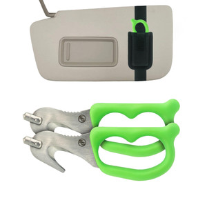 StatGear SuperVizor XT Auto Emergency Rescue Escape Tool - Seatbelt Cutter & Window Glass Breaker Hammer Survival - Mounts Right to Your Sun-Visor! P