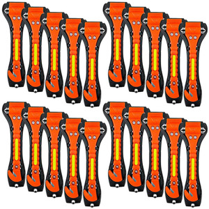 ZHSX 20 Pack Car Safety Hammer, 2 in 1 Car Escape Tool Seatbelt Cutter and Car Window Glass Hammer Breaker for Home Rescue and Car Emergency Escape T
