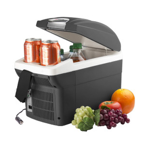 Wagan EL6206 12V 6 Quart Personal Thermoelectric, 6 Liter Capacity, Portable Electric Cooler Warmer with 12/24V DC, Small Fridge for Car, RV, and Cam