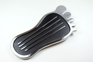 Motornets Universal Barefoot Chrome Gas Throttle Pedal Cover Street Rod Hot Rod Kustom Vintage Retro Classic