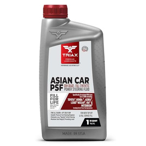 TRIAX Asian Car PSF Hydraulic & Electric Full Synthetic OEM Grade Power Steering Fluid | Compatible with Honda, Acura, Toyota, Lexus, Nissan, Infinit