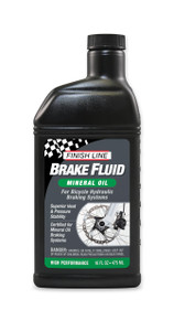 Finish Line Mineral Oil Bicycle Brake Fluid  Low Viscosity Hydraulic Disc Brake Fluid for Smooth Lever Response and Enhanced Performance  16oz Bott