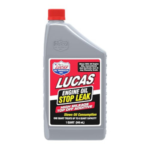 Lucas Oil 11100 Engine Oil Stop Leak - Top Off Additive - 1 Quart