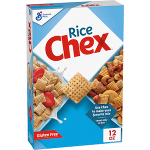 Rice Chex Gluten Free Breakfast Cereal, Homemade Chex Mix Ingredient, 12 oz