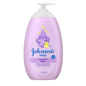 Johnson's Baby Bedtime Lotion, Soothing NaturalCalm Aromas, Gentle Nighttime Baby Lotion, Helps Relax & Soothe, Hydrating, No added Parabens & Dyes,