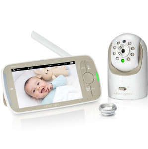 Infant Optics DXR-8 PRO Video Baby Monitor, 720P HD Resolution 5" Display, Patented A.N.R. (Active Noise Reduction), No WiFi, Pan Tilt Zoom, and Inte