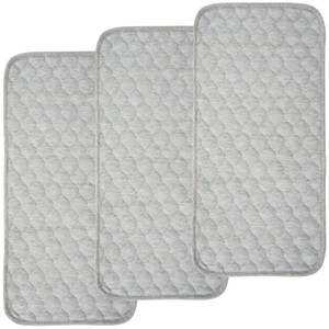 BlueSnail Quilted Thicker Waterproof Changing Pad Liners 3 Count(Gray 13 x 27)