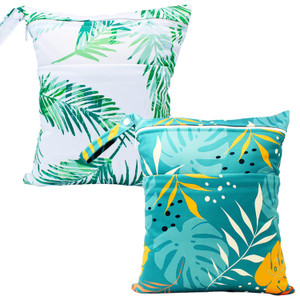 YULUONAPS Wet Dry Bag Waterproof Reusable Wet Bag for Swimsuit, Travel, Beach, Pool, Bathing, Diapers, Dirty Yoga Gym Clothes Toiletries Daycare Orga