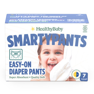 SmartyPants Pull Up Style Diapers | EWG Verified Safe & Plant-Based | Quilted 360 Waistband, Super Absorbent for Overnight Leak Protection | Training