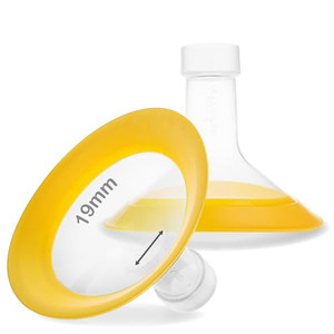 Nenesupply 19mm Oval Flanges Compatible with Medela Breast Pump Parts Replace 19mm Medela Flange Accessories. Work with Pump in Style Parts Symphony