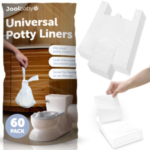 Disposable Potty Liners  Universal Fit for Potty Chairs, Super-Absorbent (60 Count)  Jool Baby