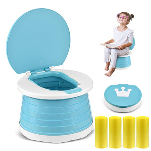 Portable Potty for Toddler Travel Foldable Potty Seat for Toddler Training Toilet for Kids Boys Girls Car On The Go Potty Travel Toilet Chair for Cam