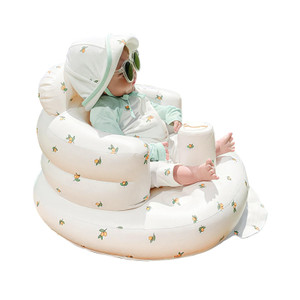 Inflatable Baby Chair, AirSwim Baby Inflatable Seat for Babies 3 Months and Up Summer Inflatable Baby Seat for Sitting Up, Blow Up Baby Floor Seat wi