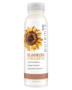 RUSK Puremix Blooming Sunflower Volumizing Conditioner, Sunflower Seed Extract Maintains Moisture and Protects Color, 12 oz