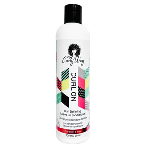 My Curly Way Leave In Conditioner for Curly Hair, Packed with Fruit and Flower Extracts - 10 Oz. Curl On Light Moisturizer Cream for Curls, Waves and