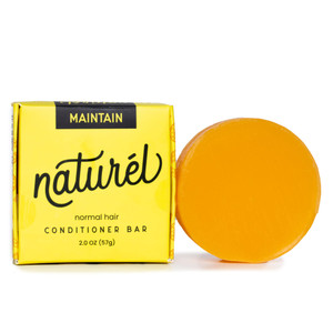 Naturel Maintain Conditioner Bar, Conditioner Bar for Hair Growth and Shine, Castor Oil and Grapefruit Oil, Vegan, Zero Waste, Cruelty Free, Made in