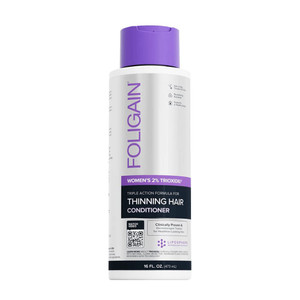 Foligain Triple Action Conditioner For Thinning Hair For Women with 2% Trioxidil | Hair Stimulating Volumizing Conditioner (16oz) (15244)