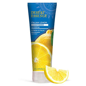 Desert Essence Italian Lemon Conditioner - 8 Fl Ounce - Revitalizing Hair Detangler - Adds Volume - Shine & Strength - Scented - Aloe Vera - Vitamin