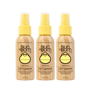 Sun Bum Revitalizing 3 in 1 Leave In Conditioner - Anti Frizz Detangler - Color Friendly with UV Protection - Enriched with Coconut Oil and Banana -