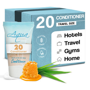 Aqua Organics Conditioner, Travel Size Hotel Amenities, 1 oz (Case of 20)