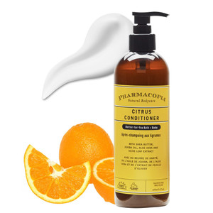 Pharmacopia Citrus Conditioner - Natural Scalp Moisturizer, Vegan & Cruelty-Free Hair Care with Shea Butter, Aloe Vera, Jojoba Oil, and Olive Leaf Ex