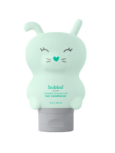 Bubbsi Creamy Coconut Oil Hair Conditioner for Kids, Baby | Light Natural Scent | Won't irritate eyes | Organic Coconut Oil + Shea | Sulfate-free | C