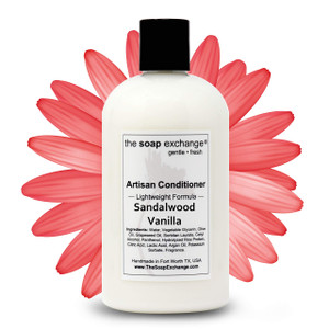 The Soap Exchange Hair Conditioner - Sandalwood Vanilla Scent - Hand Crafted 12 fl oz / 354 ml Natural Artisan Hair Care, Sulfate & Paraben Free, Nou