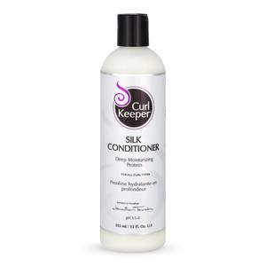Curl Keeper Silk Conditioner for Curly Hair, 12 Fl Oz - Deep Moisturizing & Cleansing Daily Hair Conditioner with Silk Amino Acids for All Curl Types