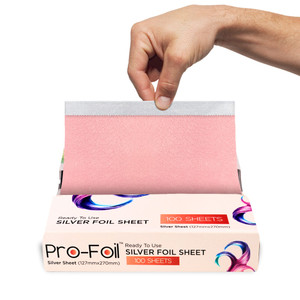 Just Home Pink Hair Highlighting Pop Up Foils 100 Sheets, Pre  Cut for Bleaching, Coloring, Lightening, Styling, In-Built Dispenser for Professional