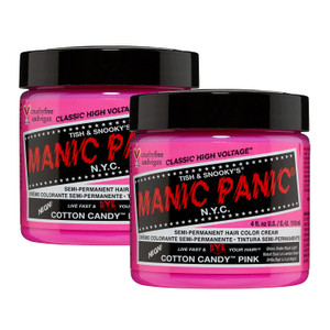 MANIC PANIC Classic Cotton Candy Pink Semi Permanent Hair Color - Bright Pink Hair Dye for Women & Men That Lasts 4-6 Weeks - Vegan, Ammonia & Cruelt