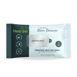 Herbishh Hair Color Stain Remover Wipes  Gentle Formula for Dye Cleanup  Easy Clean Travel Pack With 5 Skin-Friendly Wipes (Pack of 1)