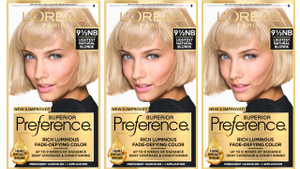L'Oreal Paris Superior Preference Luminous Fade-Defying Permanent Hair Color, Hair Dye For Up to 9 Weeks of Radiance, Lightest Natural Blonde 9.5NB,
