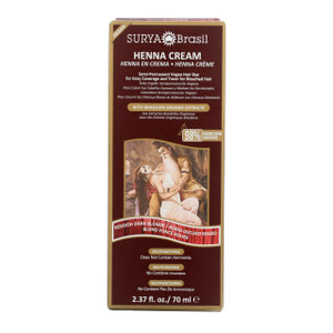 Surya Brasil - Reddish Dark Blonde Semi Permanent Henna Cream for Gray Hair Coverage and Deep Conditioning, 2.37 oz / 70 ml