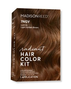 Madison Reed Radiant Hair Color Kit - 7NGV Light Golden Brown (Lucca Brown), Dimensional Gray Hair Blending Permanent Hair Dye, PPD-Free & Ammonia-Fr