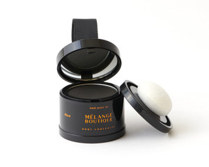 MELANGE BOUTIQUE Hairline Instant Formula (Black) Root Touchup for Gray Hair, Thinning & Bald Spots Concealer