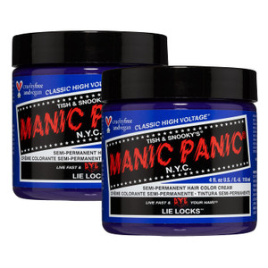 MANIC PANIC Classic Lie Locks Semi Permanent Hair Color - Medium Indigo Purple Hair Dye for Women & Men That Lasts 4-6 Weeks - Vegan, Ammonia & Cruel
